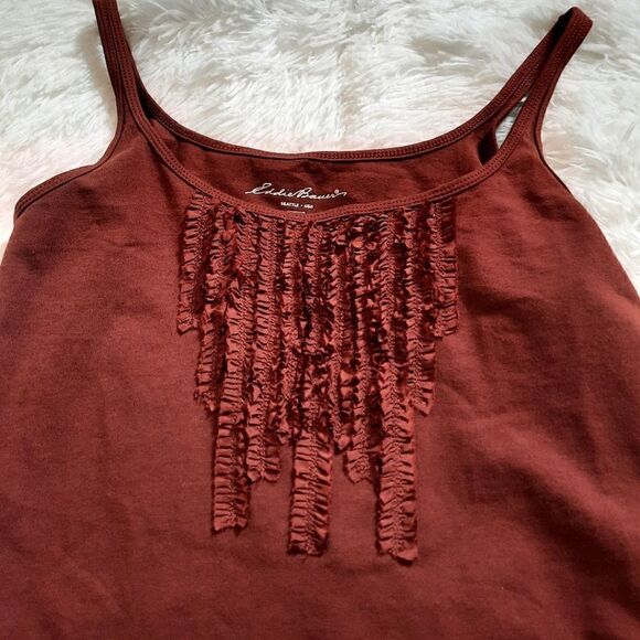 Eddie Bauer Ruffle Tank Top - Picture 1 of 8